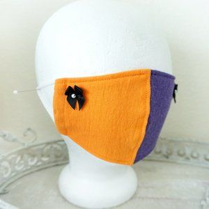 Orange/Purple Bows Face Mask